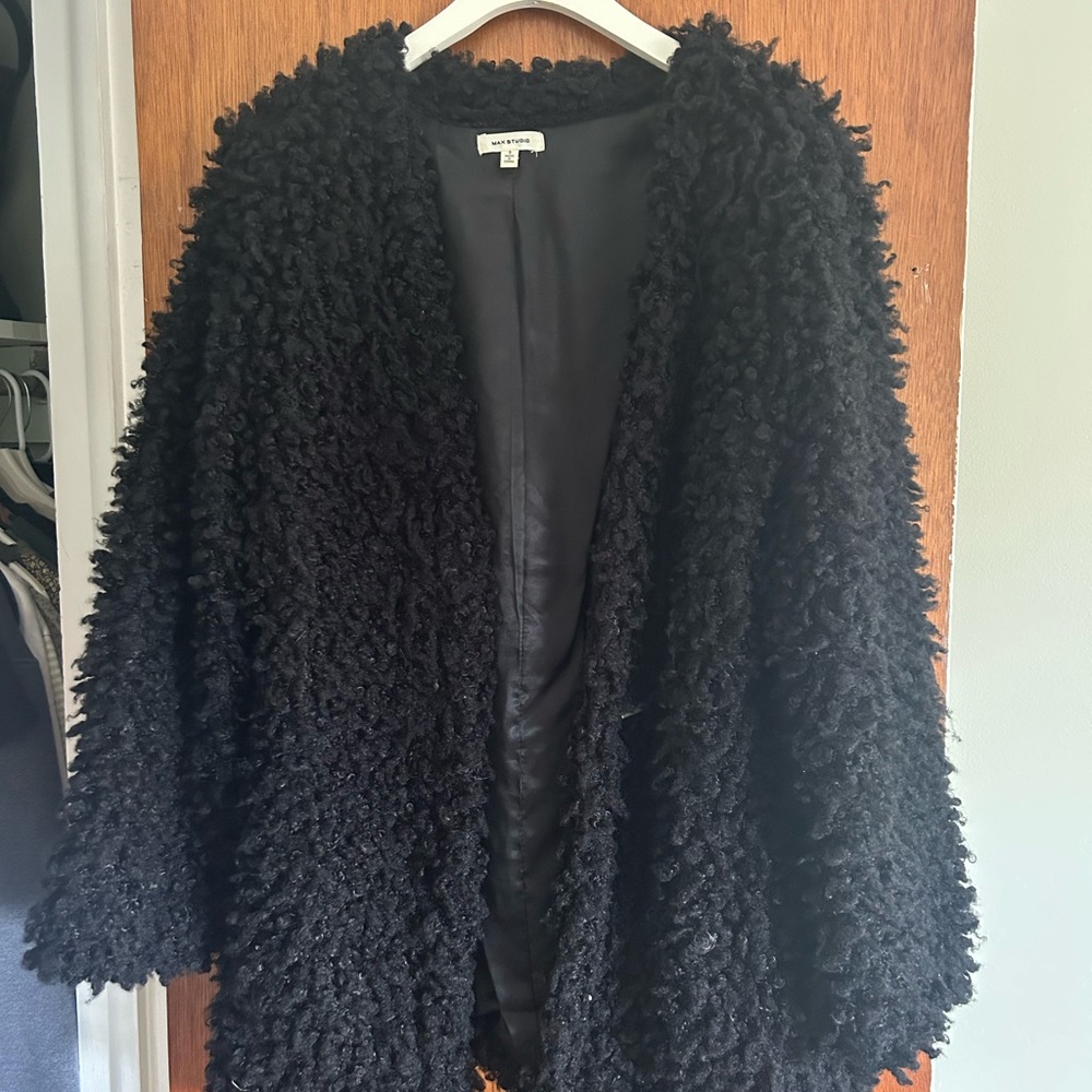 Max Studio Black Teddy Jacket